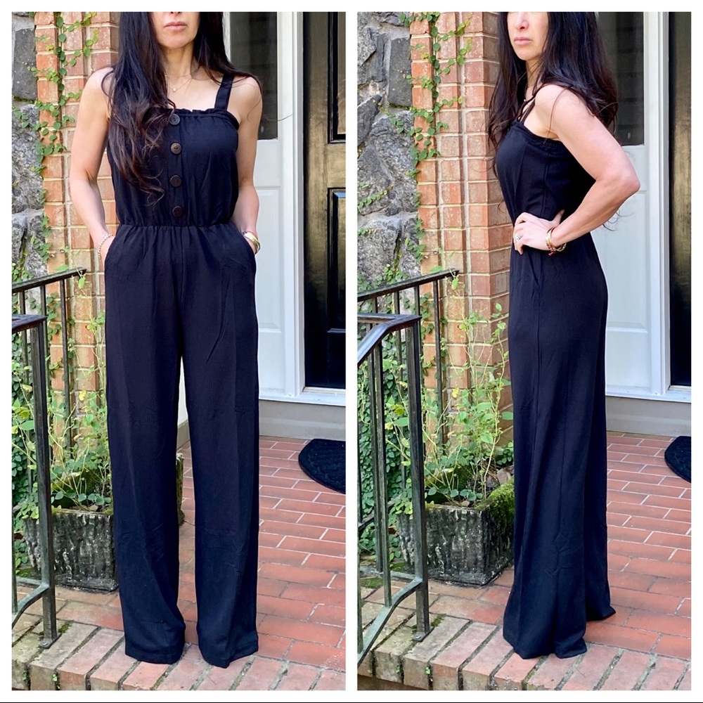 ✨LAST ONE✨Chic wide leg black jumpsuit - Picture 5 of 11